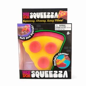 NeeDoh Squeezza Viral Tik Tok PINK crust Pizza Slice Squishy Toy Fidget Nee Doh